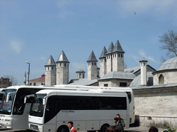 Small towers in front of the Nuruosmaniye Mosque