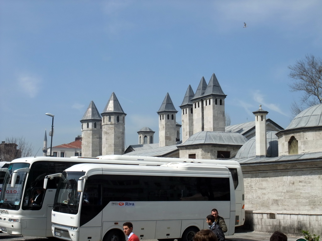 Small towers in front of the Nuruosmaniye Mosque