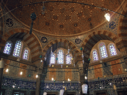 Ceiling and windows of the Tomb of Sultan Suleiman I, in the garden of the Süleymaniye Mosque