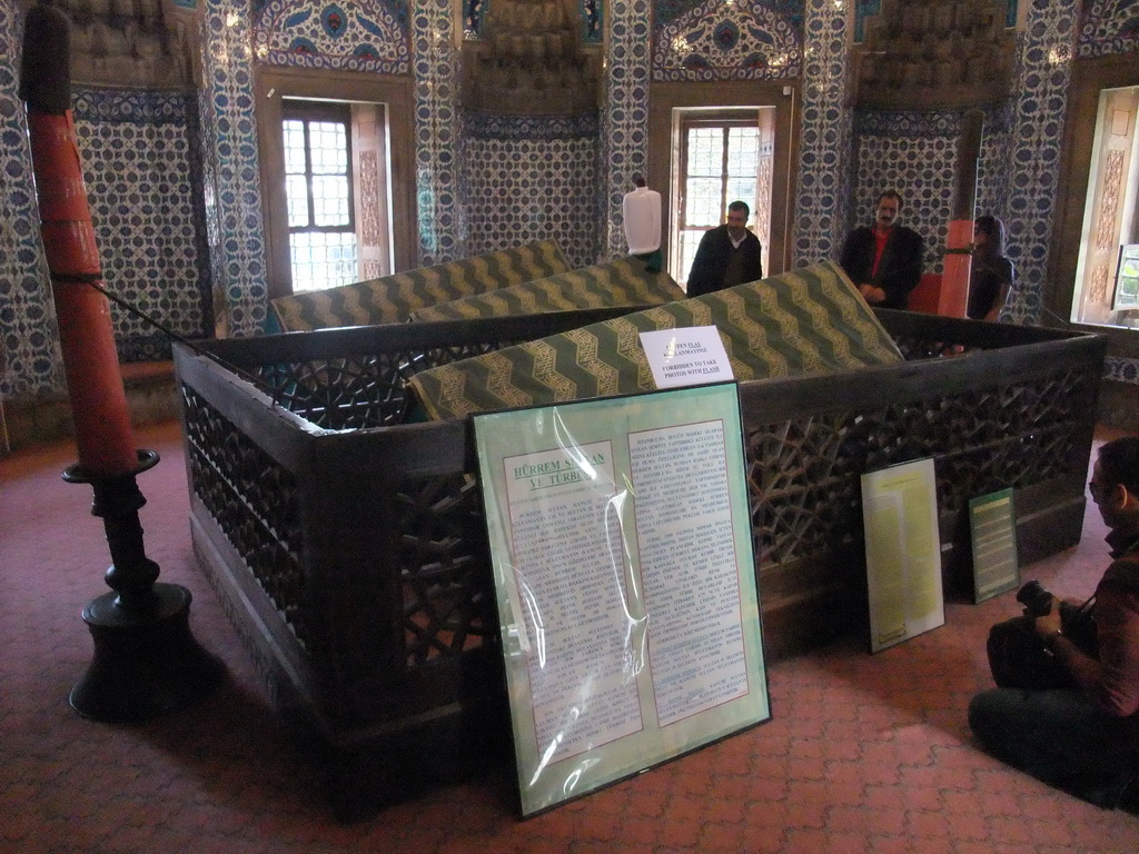 Coffins in the Tomb of Roxelana, in the garden of the Süleymaniye Mosque