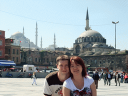 Tim and Miaomiao at the Rüstem Pasha Mosque and the Süleymaniye Mosque