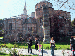 Miaomiao, Ana and Nardy at the back of the Church of St. Savior in Chora