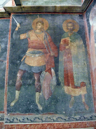 Fresco of St. Prokopius and St. Sabah Stratelates, in the parecclesion of the Church of St. Savior in Chora