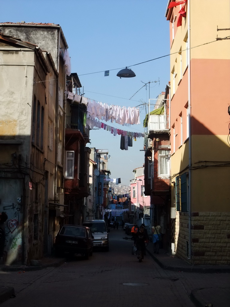 Ana and Nardy in a street in the Kariye neighborhood