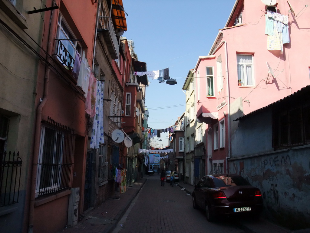 Ana and Nardy in a street in the Kariye neighborhood