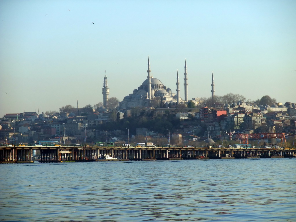 The Ataturk Bridge and the Süleymaniye Mosque, viewed from the Golden Horn ferry