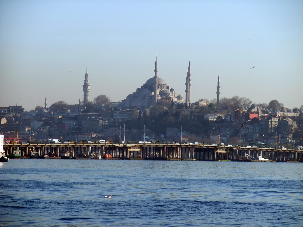 The Ataturk Bridge and the Süleymaniye Mosque, viewed from the Golden Horn ferry