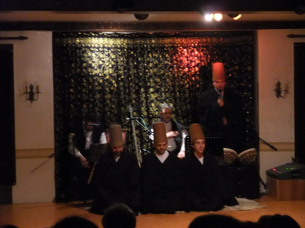 Musicians and dancers during the Whirling Dervishes Ceremony