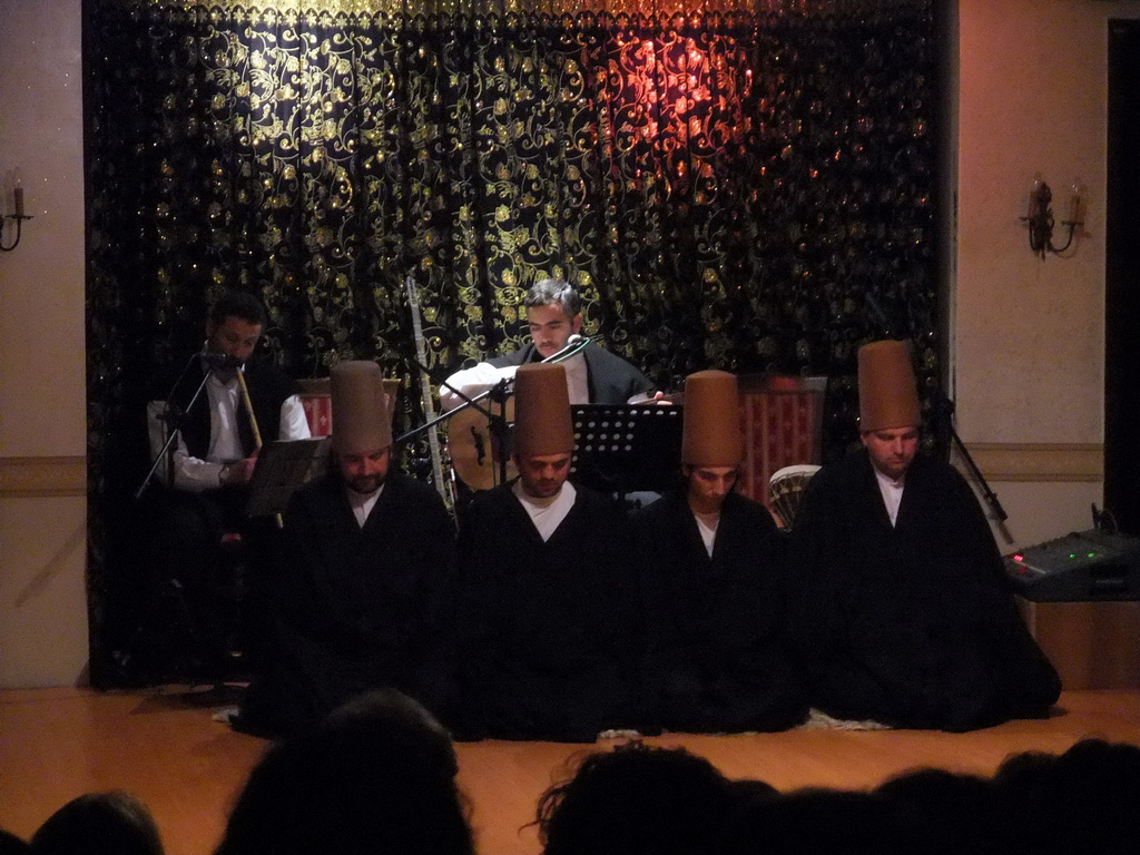 Musicians and dancers during the Whirling Dervishes Ceremony