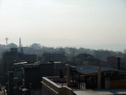 The Kumkapi neighborhood, the Little Hagia Sophia (Church of the Saints Sergius and Bacchus, Kücuk Ayasofya Camii) and the Sea of Marmara, from the window of the breakfast room in the Grand Liza Hotel