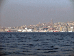 The Beyoglu district with the Galata Tower, viewed from the ferry