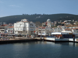 Houses and the Church of St John at Burgazada island, viewed from the ferry