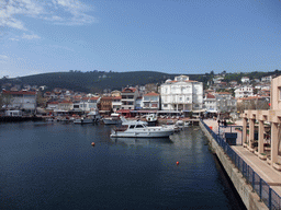 Houses and boats at Heybeliada island, viewed from the ferry