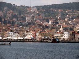 Houses and boats at Heybeliada island, viewed from the ferry