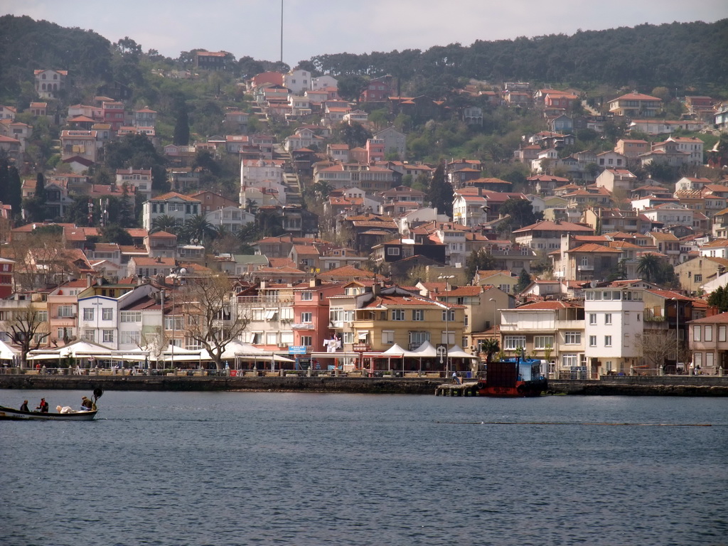 Houses and boats at Heybeliada island, viewed from the ferry