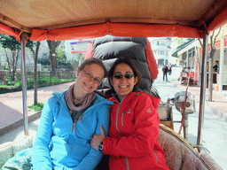Ana and Nardy in a carriage at Heybeliada island