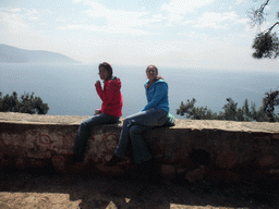 Ana and Nardy at Heybeliada island, with Büyükada island on the background