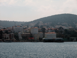 Houses and boats at Büyükada island, viewed from the ferry