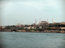 The Blue Mosque and the Hagia Sophia, viewed from the ferry