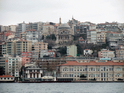 The Cihangir Mosque and surroundings, viewed from the ferry