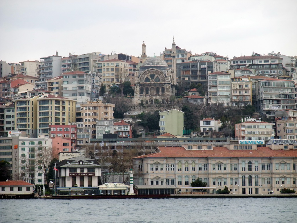The Cihangir Mosque and surroundings, viewed from the ferry