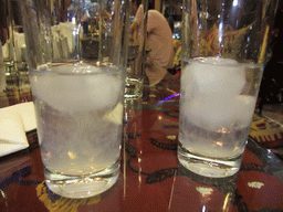 Two glasses of raki in the Han Restaurant