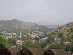 Houses at the west side of Amber, viewed from the road to Amber Fort