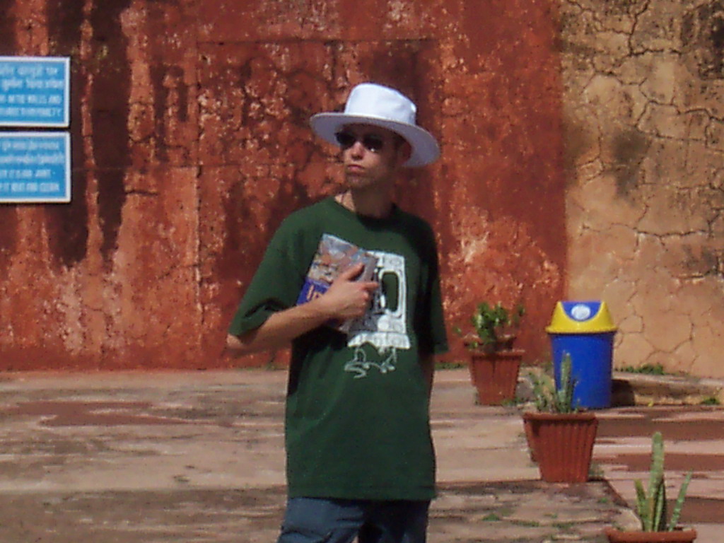 Rick at a square at Jaigarh Fort