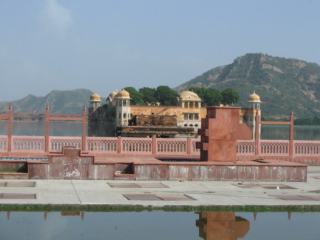 The Jal Mahal palace at the Man Sagar lake