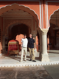 Tim and David at the Diwan-I-Khas hall at the City Palace