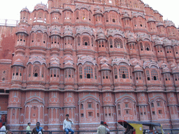 Front of the Hawa Mahal palace (`Palace of the Winds`), viewed from the Hawa Mahal road