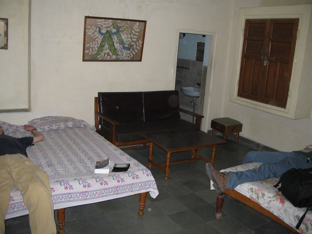 David and Rick in our room in the Rajasthan Palace Hotel