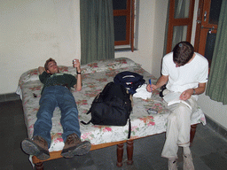 Tim and Rick in our room in the Rajasthan Palace Hotel