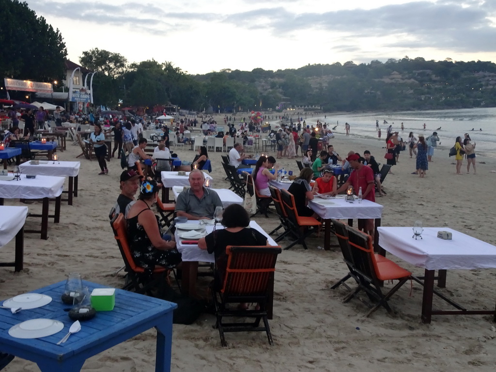 Restaurant terraces at Jimbaran Beach