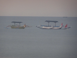 Boats in Jimbaran Bay, viewed from Jimbaran Beach, at sunset