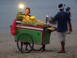 Corn sellers at Jimbaran Beach, at sunset