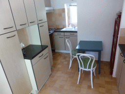 Kitchen of our apartment at the Château de Beauregard castle