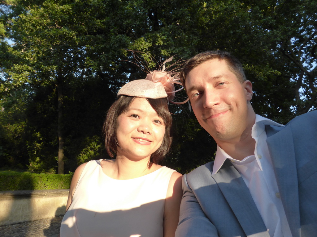 Tim and Miaomiao at the garden at the back side of the Château de Beauregard castle