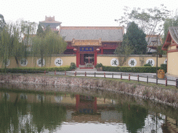 Pavilion and river at Qingming Shanghe Park