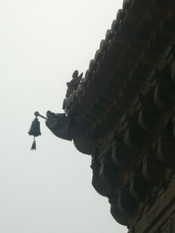 Eave of one the layers of the Iron Pagoda at Youguo Temple