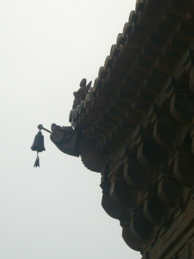 Eave of one the layers of the Iron Pagoda at Youguo Temple