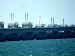 The Oosterscheldekering dam, viewed from the Jacobahaven street