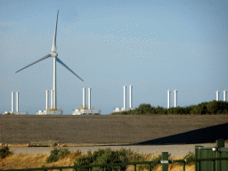 Windmill and the Oosterscheldekering dam, viewed from the northwest side of the Neeltje Jans island