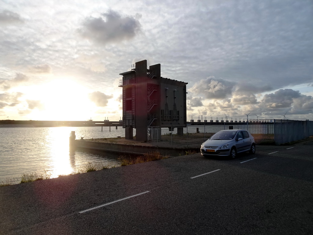 The Oosterscheldekering dam, viewed from the Jacobahaven street