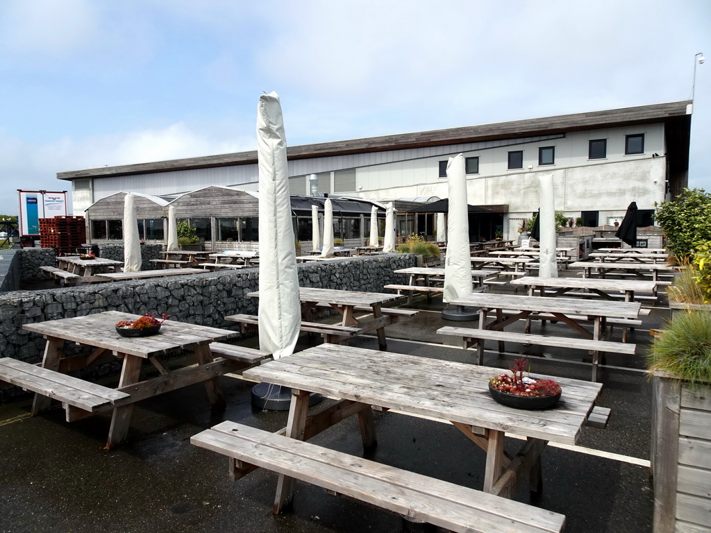 Terrace of the Proef Zeeland restaurant at the Neeltje Jans island