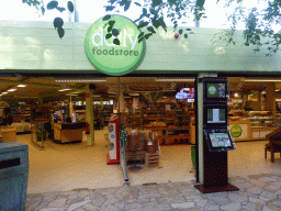 Front of the Daily Foodstore at the Market Dome of the Center Parcs Kempervennen holiday park