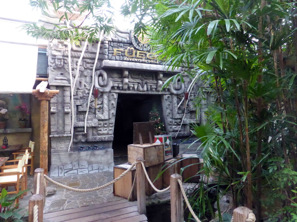 Front of the Fuego restaurant at the Market Dome of the Center Parcs Kempervennen holiday park