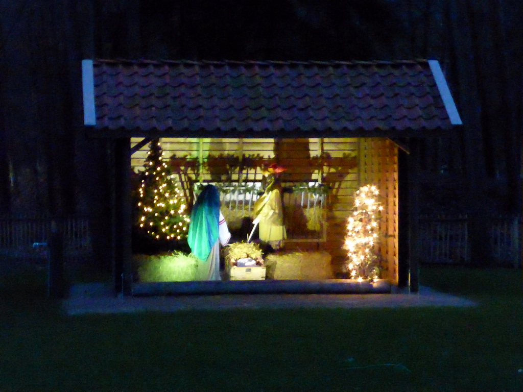 Nativity at the Center Parcs Kempervennen holiday park, at sunset