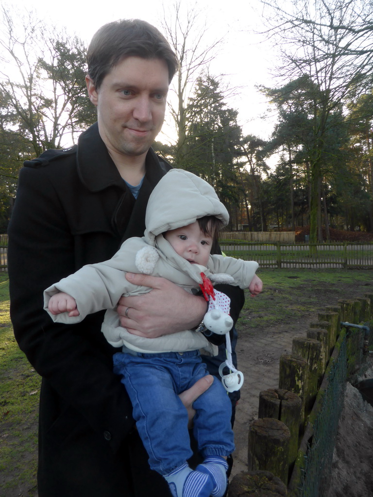 Tim and Max at the Petting Zoo at the Center Parcs Kempervennen holiday park