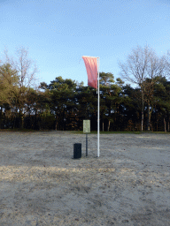 Flagpole at the east side of the beach at the Center Parcs Kempervennen holiday park